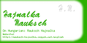 hajnalka mauksch business card